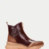 Botin sport polinesia cuero-marrón