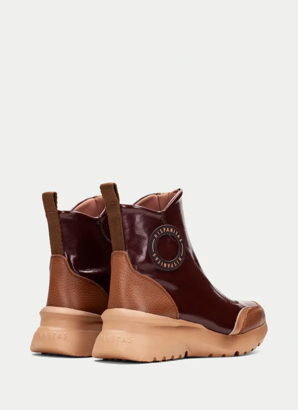 Botin sport polinesia cuero-marrón