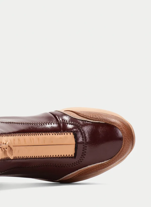 Botin sport polinesia cuero-marrón