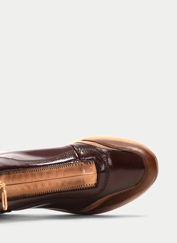 Botin sport polinesia cuero-marrón