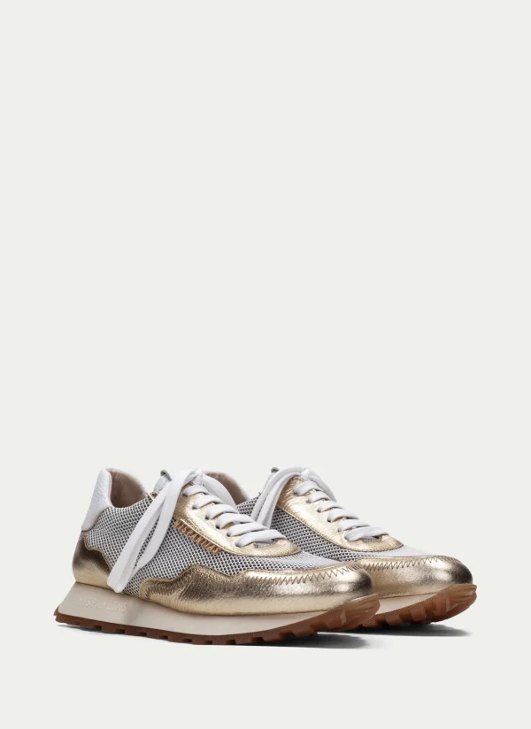 Deportivo loira blanco-oro