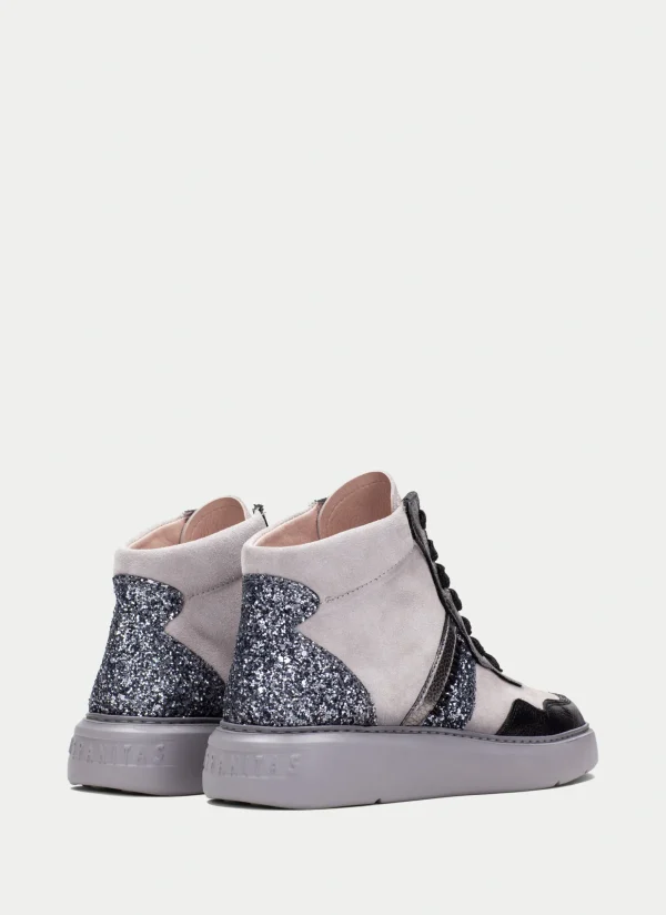 Deportivo oceania negro-gris-glitter