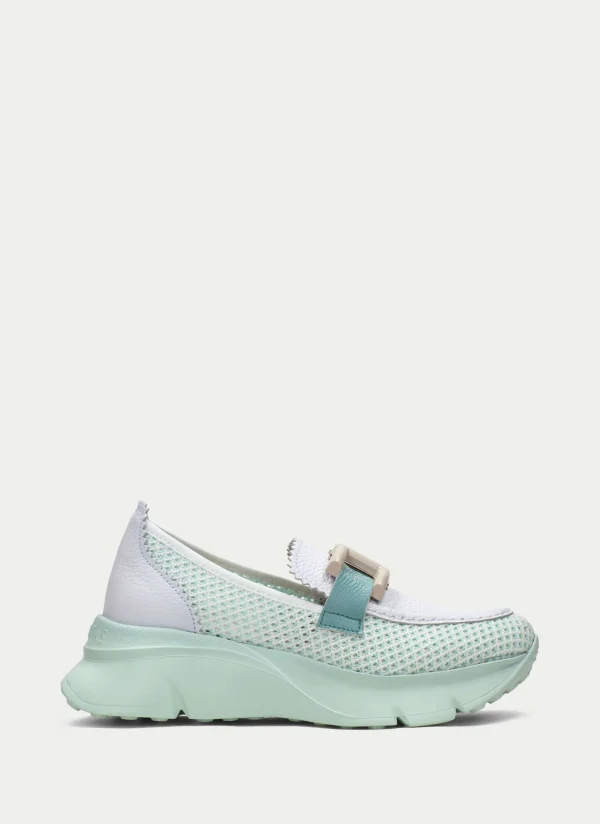 Mocasin Sport hawai blanco-aguamarina