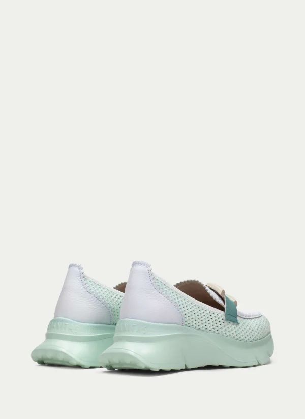 Mocasin Sport hawai blanco-aguamarina