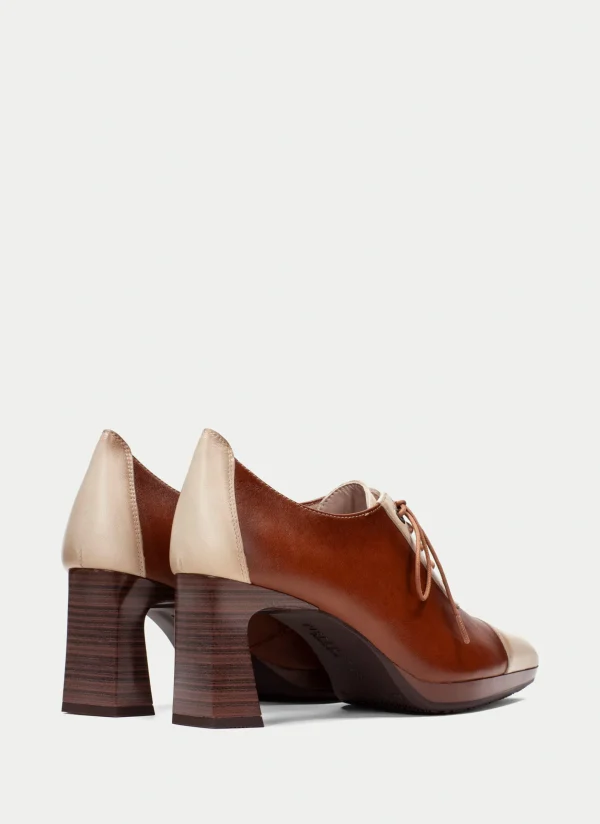 Zapato Tacon ankara cuero-milk