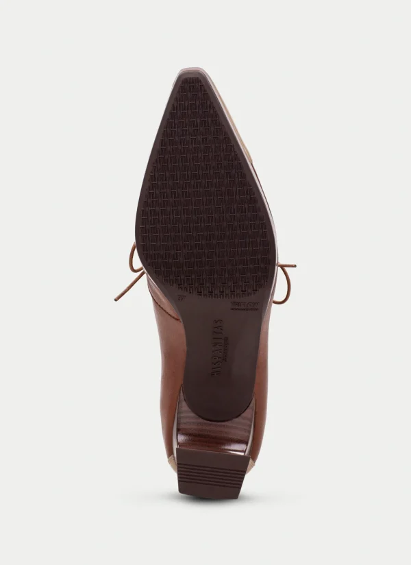 Zapato Tacon ankara cuero-milk