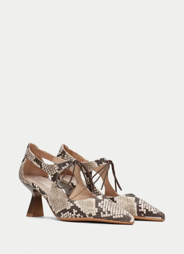 Zapato Tacon nova snake-taupe