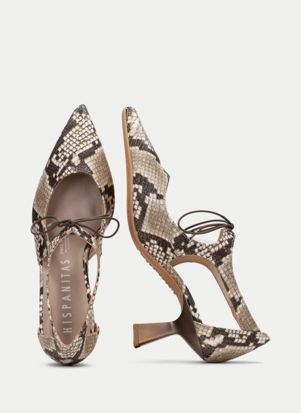 Zapato Tacon nova snake-taupe